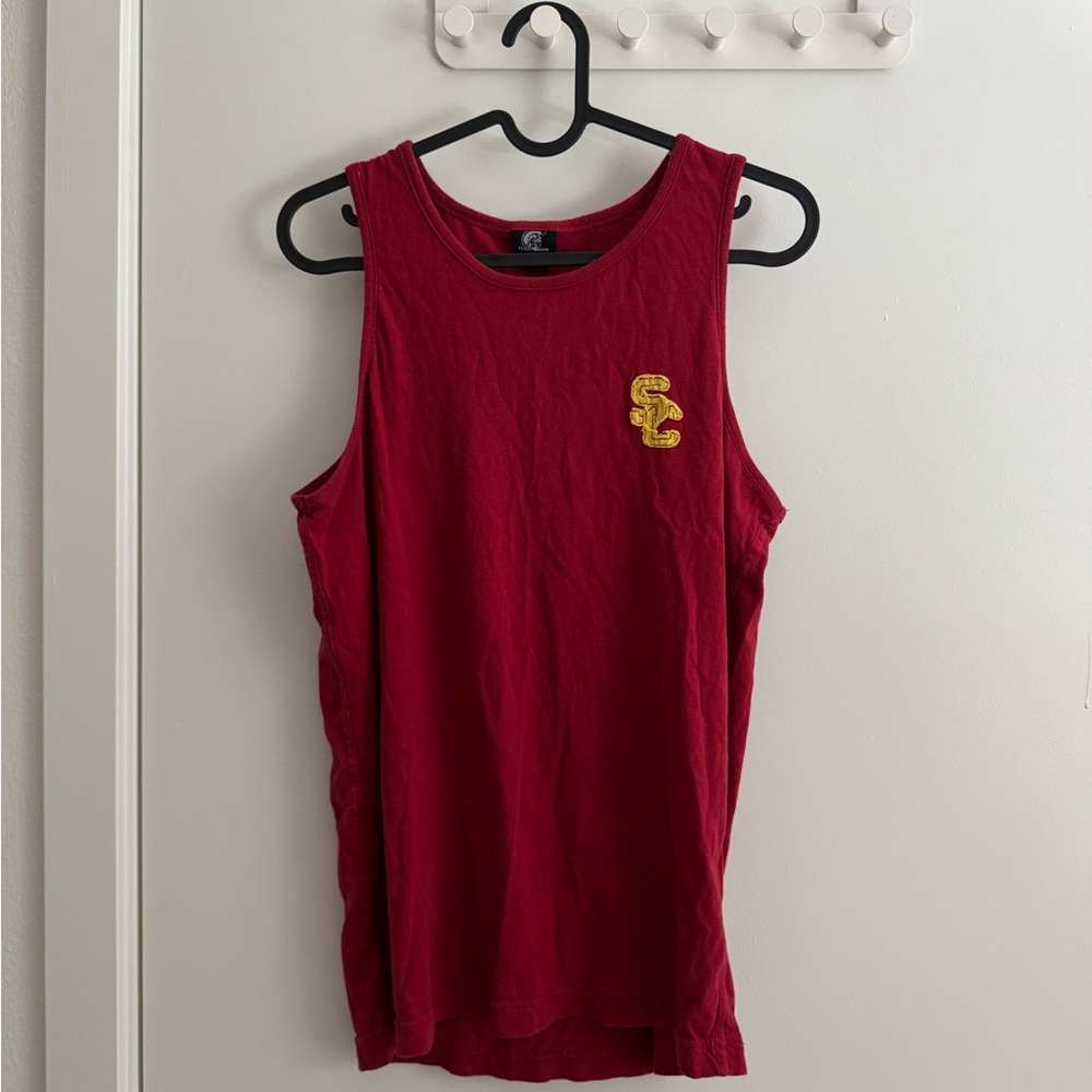 USC Red Tank Top with Gold Logo